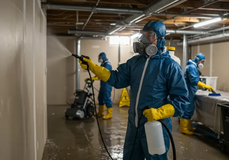 Basement Sanitization and Antimicrobial Treatment process in Carrollton, KY